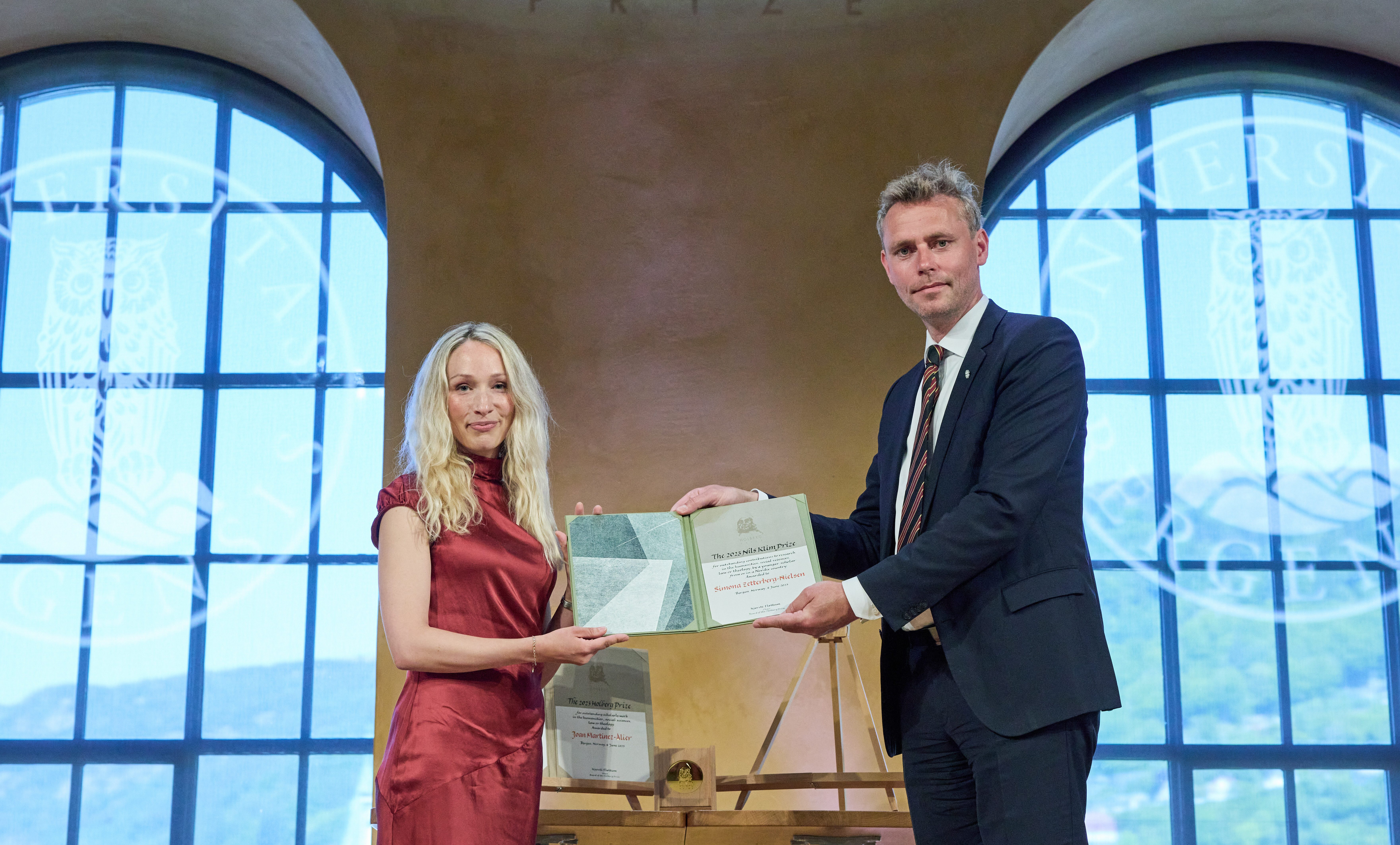 Bilde av Nils Klim-prisvinner Simona Zetterberg-Nielsens takketale