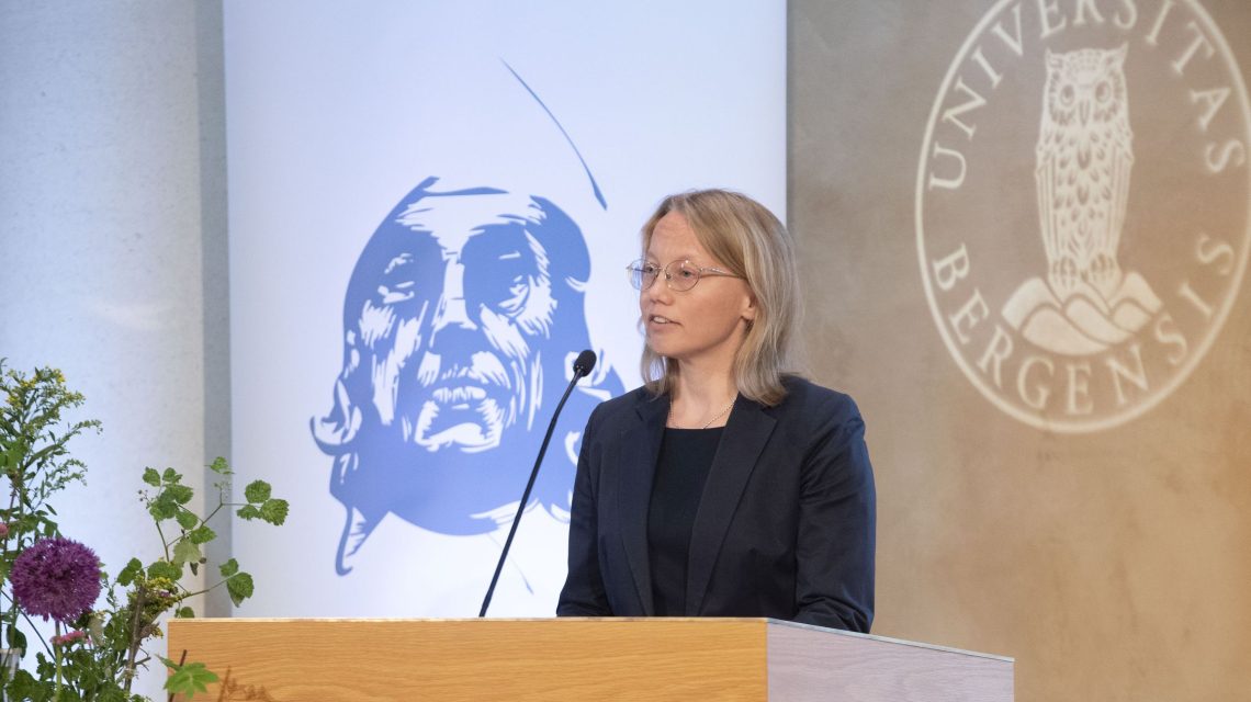 Bilde av Nils Klim-prisvinner Elisa Uusimäkis takketale