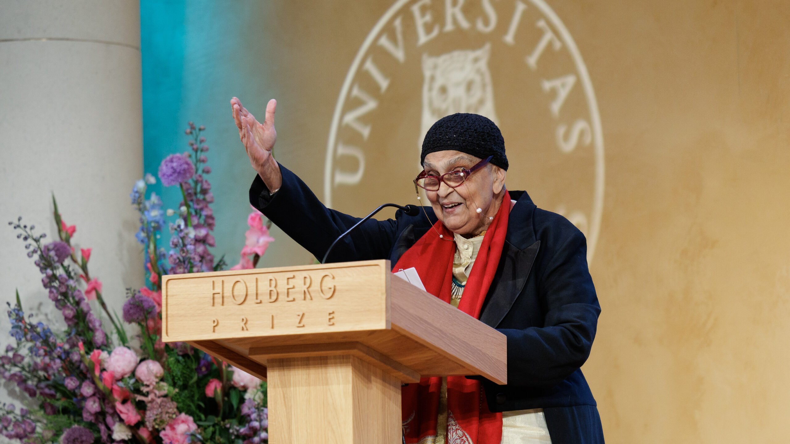 Holbergprisvinner Gayatri Chakravorty Spivak (Foto: Eivind Senneset)